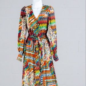 Multi Print Wrap Jumpsuit